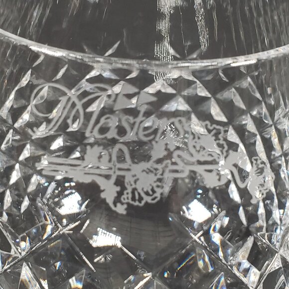 Masters Crystal Brandy Sifter Set of 2 Golf Augusta - Picture 2 of 4